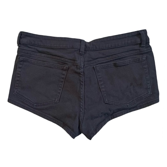 H&M DIVIDED Black Wash Denim 1.5" inseam Jean Shorts Low Waist 5-Pocket Women 12 - Picture 6 of 14